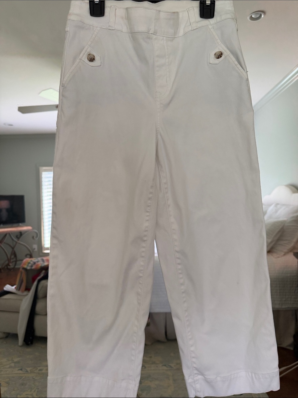SPANX White Chino-Style Casual Pants